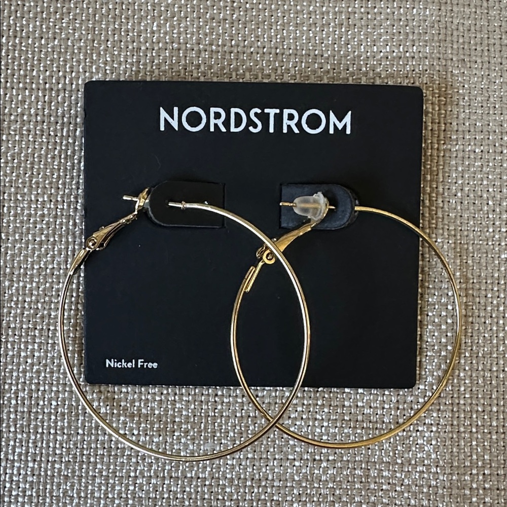 Nordstrom Elegant Gold Hoop Earrings